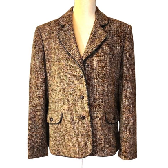 Talbots Italian Fabric Tweed Career Blazer Multicolored Plus Size 16 - Picture 1 of 9
